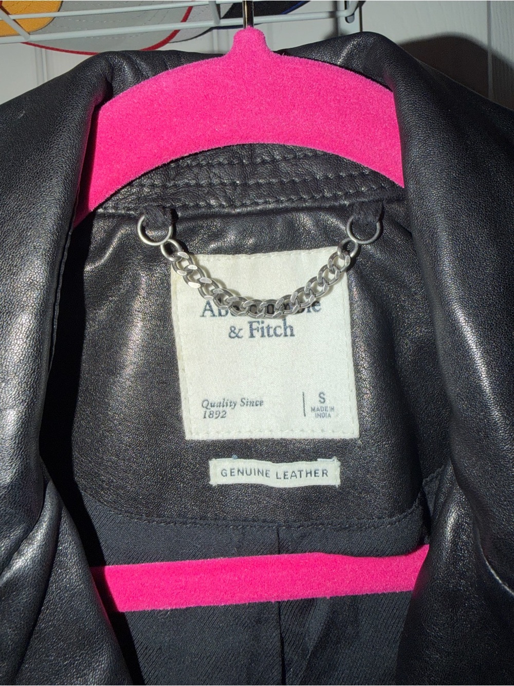 Abercrombie & Fitch Black Genuine Leather Jacket - Picture 2 of 5
